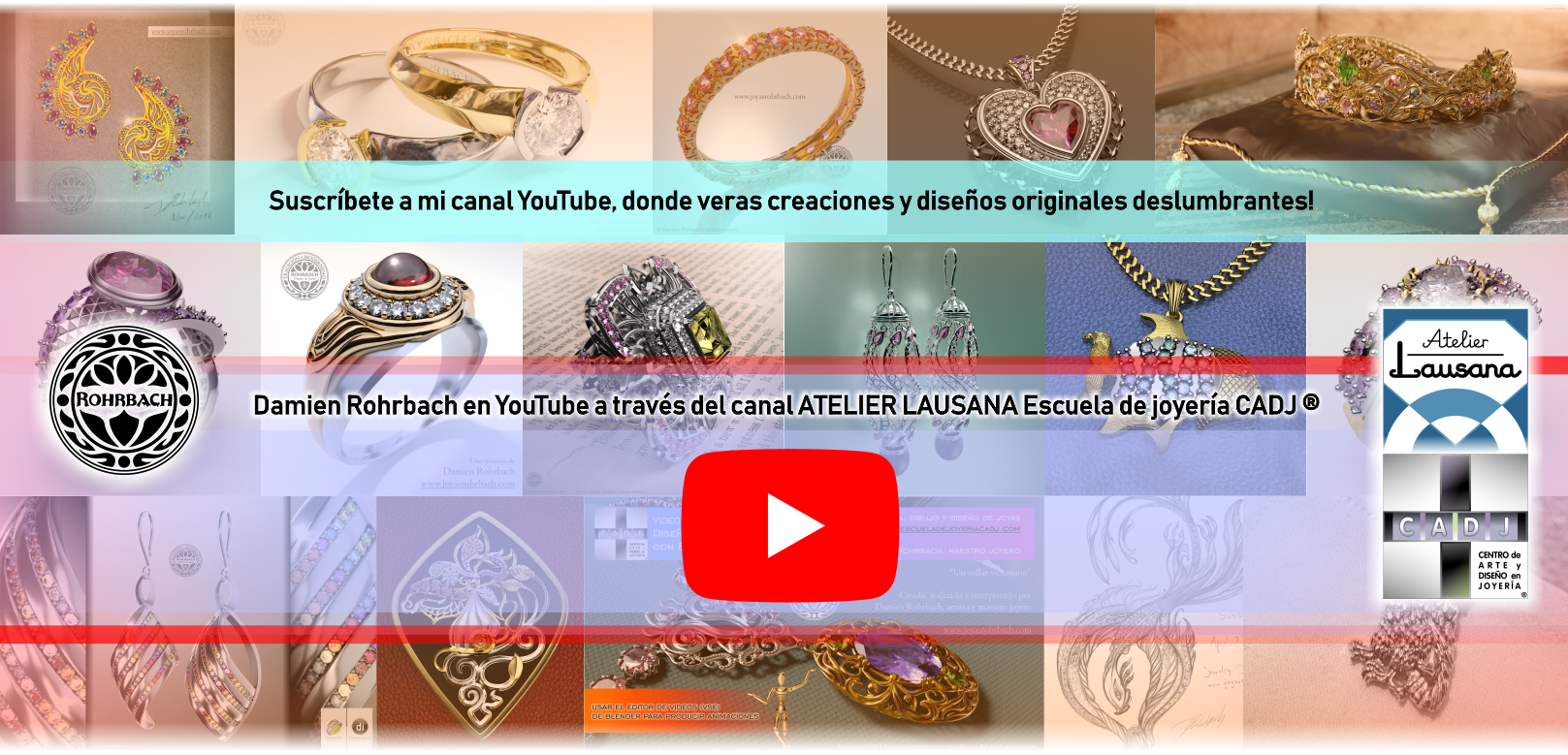 Damien Rohrbach diseñador de joyas en YouTube a través del canal Atelier Lausana Escuela de joyería CADJ